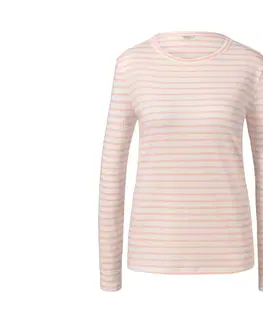 Shirts & Tops Tričko s dlhým rukávom, prúžky v kombinácii koralovej a bielej