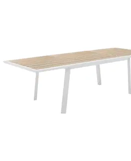 Stolčeky Hliníkový stôl NOVARA 170/264 cm (biela)