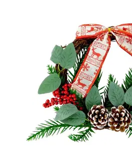 Vianočné dekorácie MAKRO - Veniec závesný 30cm
