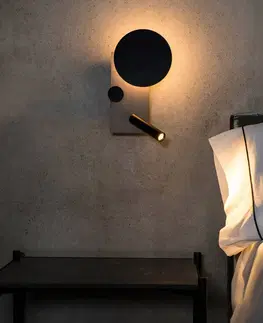 Nástenné svietidlá FARO BARCELONA Nástenné LED svetlo Klee, sivá, ľavý variant