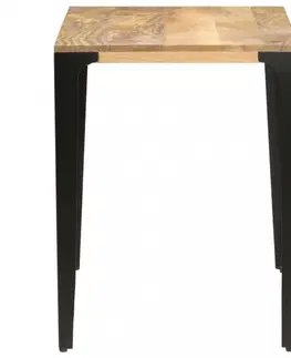 Jedálenské stoly Jedálenský stôl masívne drevo / oceľ Dekorhome 120x60x76 cm