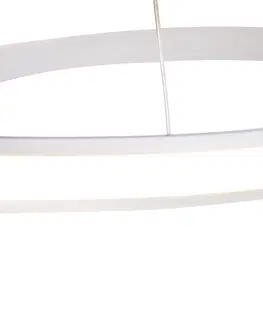 Zavesne lampy Moderné závesné svietidlo biele 74 cm vrátane LED stmievateľné - Rowan