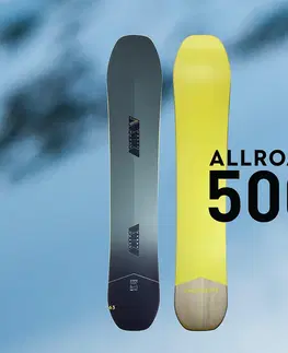 lyžiar Pánsky snowboard Allmountain Freeride All Road 500 sivý