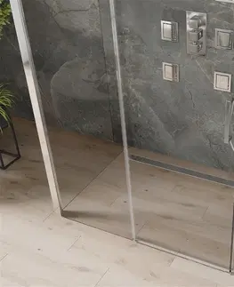 Sprchovacie kúty MEXEN/S - OMEGA sprchový kút 3-stenná 140x100, transparent, chróm 825-140-100-01-00-3S