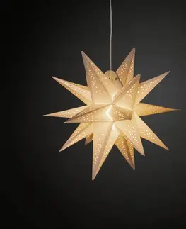 Vianočné svetelné hviezdy Konstsmide Christmas LED svietidlo Papierová hviezda 3D biela, stmieva