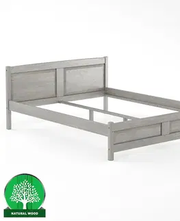 Drevené postele Posteľ borovica LK104–160x200 grey