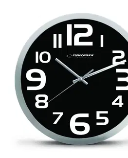 Hodiny Nástenné hodiny ESPA ZUR013K, čierne 25cm