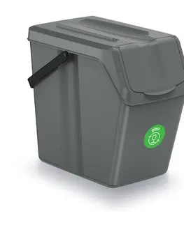 Odpadkové koše NABBI ISWB25S3 odpadkový kôš na triedený odpad (3 ks) 25 l sivý kameň