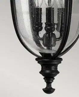 Vonkajšie nástenné svietidlá FEISS Lucerna English Bridle IP44 Ø 26,7 cm čierna