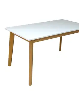 Jedálenské stoly Rozkladací stôl St-968 140/180x80cm Biely/K003