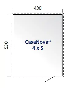 CASANOVA Biohort Záhradný domček BIOHORT CasaNova DUO 430 x 530 (strieborná metalíza) orientace dverí vpravo