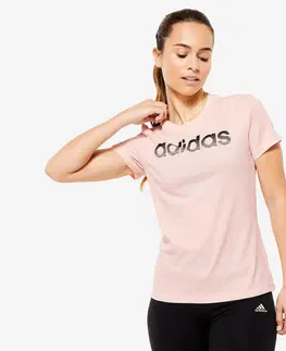 fitnes Dámske tričko na fitnes ružové