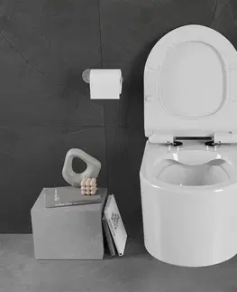 Záchody MEXEN/S - Sofia Závesná WC misa vrátane sedátka s slow-slim, duroplast, biela 30540100