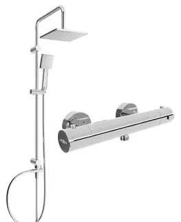 Sprchy a sprchové panely MEXEN/S - Tord sprchový stĺp vrátane sprchovej termostatickej batérie Kai, chróm 77100200-00