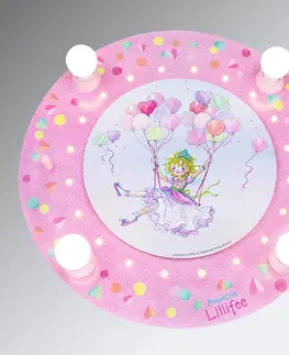 Stropné svietidlá Elobra Stropné svietidlo Princezná Lillifee LED okrúhle