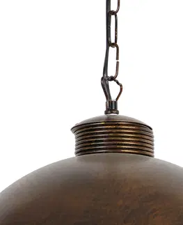 Zavesne lampy Industriálne závesné svietidlo hrdzavohnedá 35 cm - Magna Classic
