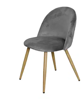 Jedálenské stoličky Jedálenská stolička LAMBDA sivý zamat