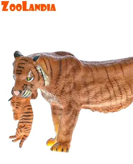 Hračky - figprky zvierat MIKRO TRADING - Zoolandia tiger/tigrica s mláďaťom 15cm v krabičke, Mix produktov