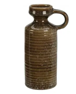 Vázy keramické Kameninová váza Busara 8,5 x 20 cm, hnedá
