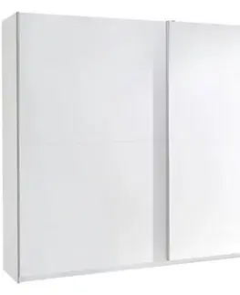Šatníkové skrine Skriňa Lux 3 biela lesklá 244 cm
