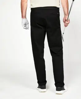 nohavice Pánske bavlnené golfové nohavice - MW500 čierne