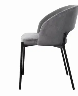 Jedálenské stoličky HALMAR K455 jedálenská stolička sivá / čierna
