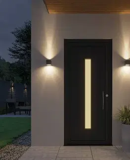 Vonkajšie nástenné svietidlá Lucande Vonkajšie nástenné LED svietidlo Jarno grafit