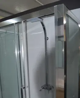 Sprchovacie kúty HOPA - Sprchovací kút MAYA KOMBI - Farba rámu zásteny - Hliník leštený, Rozmer A - 150, Rozmer B - 80, Výplň - Číre bezpečnostné sklo - 6 mm BLMA106CC + BL402CC