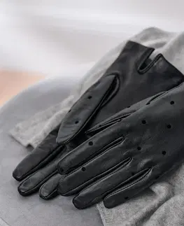 Gloves & Mittens Kožené rukavice s vločkovou potlačou