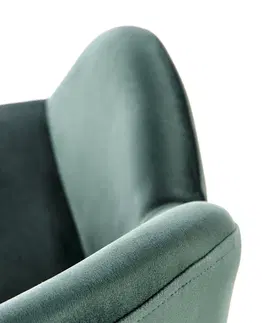 Jedálenské stoličky HALMAR K480 jedálenská stolička tmavozelená / čierna