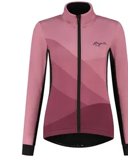 Cyklistické bundy a vesty Dámska športová bunda Rogelli FARAH voľnejšieho strihu, vínová