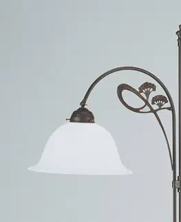 Stojacie lampy Berliner Messinglampen Decentná stolná lampa Ilka, antická farebná schéma