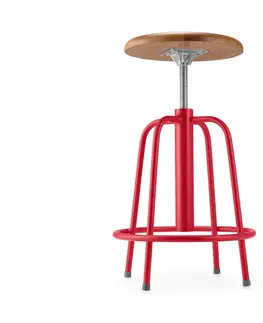 Table & Bar Stools Barová stolička s nastaviteľnou výškou, červená