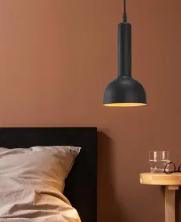 Závesné svietidlá PR Home PR Home Bainbridge závesná lampa Ø 15 cm čierna