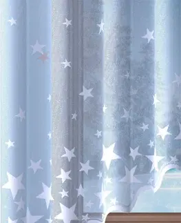 Záclony Forbyt, Hotová záclona, Stars, biela 220 x 120 cm