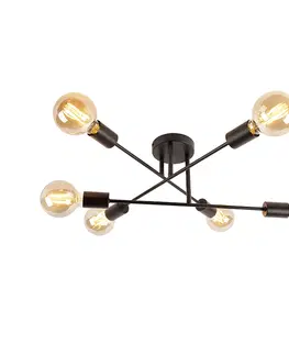 Stropne svietidla Inteligentné stropné svietidlo čierne 6 svetiel vrátane Wifi G95 - Sydney Bondi