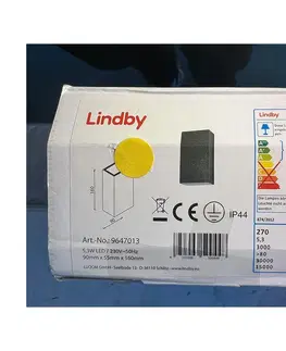 Svietidlá Lindby Lindby - LED Vonkajšie nástenné svietidlo WEERD LED/5,3W/230V IP44 