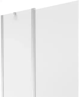 Sprchové dvere MEXEN - Flip vaňová zástena 1-krídlo 120x150 cm, dekor, chróm 894-120-101-01-30