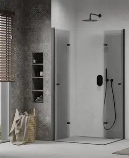 Sprchovacie kúty MEXEN/S - LIMA sprchovací kút 100x90, transparent, čierna 856-100-090-70-00-02
