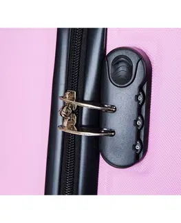 Batohy Pretty UP Cestovný škrupinový kufor ABS03 L, ružová