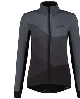 Cyklistické bundy a vesty Dámska športová bunda Rogelli FARAH voľnejšieho strihu, čierna