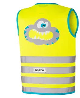 cyklistick Detská bezpečnostná vesta s vysokou viditeľnosťou Wowow Crazy Monster žltá