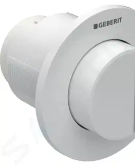 Kúpeľňa GEBERIT - Splachovací systémy Oddialené ovládanie typ 01, pneumatické, na 2 množstvá splachovania, vyvýšené, alpská biela 116.044.11.1