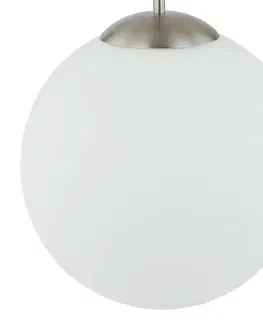 Závesné svietidlá Lindby Lindby Rhona svietidlo opálová sklenená guľa 30 cm