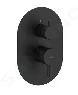 Kúpeľňové batérie RAVAK - Espirit Batéria pod omietku, pre 2 spotrebiče, matná čierna X070288