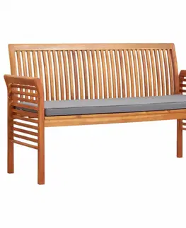 Záhradné lavice Záhradná lavica 150cm akáciové drevo Dekorhome Sivá