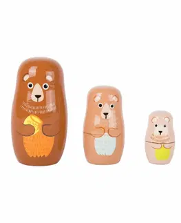 Drevené hračky Small Foot Matrioška medvedia rodina