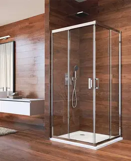 Sprchovacie kúty MEREO - Sprchovací kút, LIMA, obdĺžnik, 110x90 cm, chróm  ALU, sklo Číre CK83423K