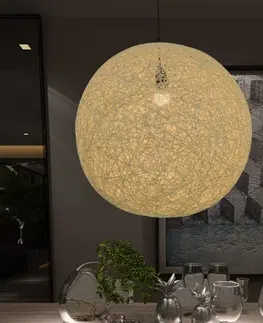 Osvetlenie Závesná lampa 55 cm Dekorhome Krémová