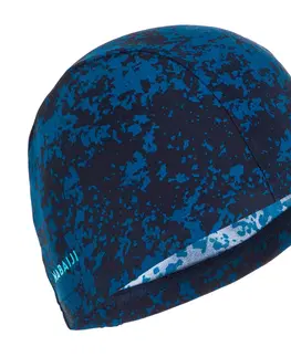 čiapky Látková plavecká čiapka s potlačou Hide modro-čierna
